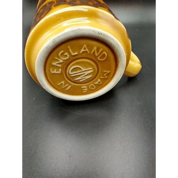 Vintage Brown Floral Daisy English Stoneware Mug WP Made in England 12 oz - Picture 6 of 8
